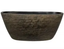 HS Potterie Tokio bloempot keramiek 43x15x19cm goud - afbeelding 1