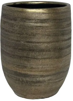 HS Potterie Vaas  keramiek 26x40cm goud