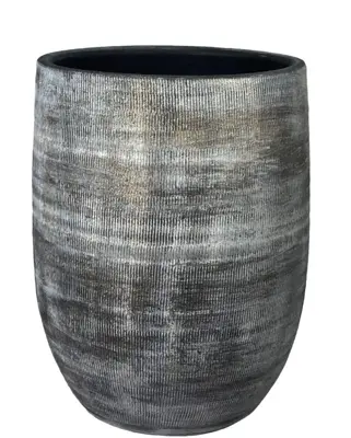 HS Potterie Vaas  keramiek 26x40cm zwart cement