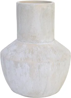 HS Potterie vaas keramiek avion 25x30cm zand, beige - afbeelding 1