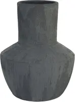 HS Potterie vaas keramiek avion 29x40cm antraciet - afbeelding 1