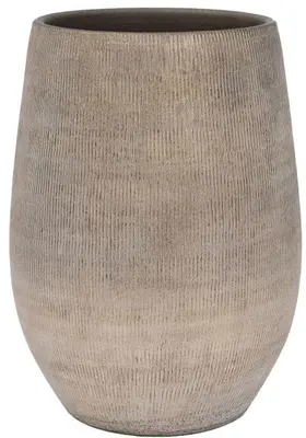 HS Potterie vaas keramiek miami 29x50cm grijs/bruin - afbeelding 1