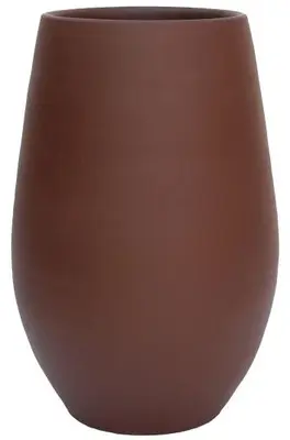 HS Potterie vaas keramiek petra 33x70cm choco - afbeelding 1
