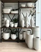 HS Potterie vaas keramiek tokio 19x30cm crème - afbeelding 2