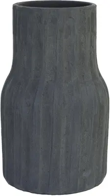 HS Potterie vaas keramiek vigo 18x30cm antraciet