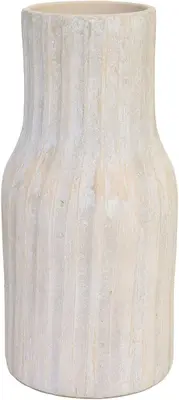 HS Potterie vaas keramiek vigo 19x40cm zand, beige - afbeelding 1