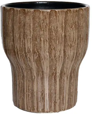 HS Potterie Vigo bloempot keramiek 32x40cm bruin