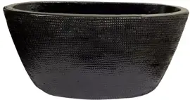 HS Tokio bloempot ovaal 29x15x14cm zwart geglazuurd kopen?
