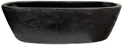 HS Tokio bloempot ovaal 40x14x12cm zwart