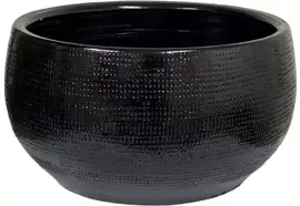 HS Tokio bloempot rond 29x14cm zwart geglazuurd kopen?