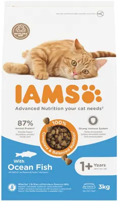 Iams Adult kattenvoer tarwevrij oceaanvis 3kg