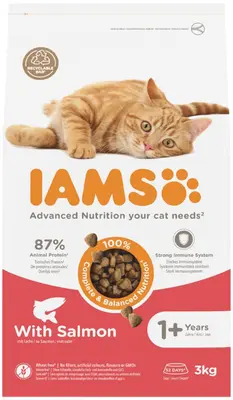 Iams Adult kattenvoer tarwevrij zalm 3kg