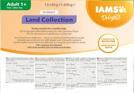 Iams Delights Adult Land Collection in saus multipack 12 x 85g - afbeelding 2