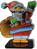 Infinity light kerstman met zak 40cm rood, wit - afbeelding 1