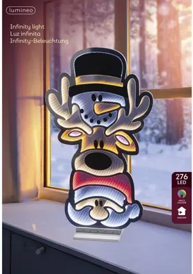 Infinity light snowman/reindeer/santa indoor 39,5cm - afbeelding 3