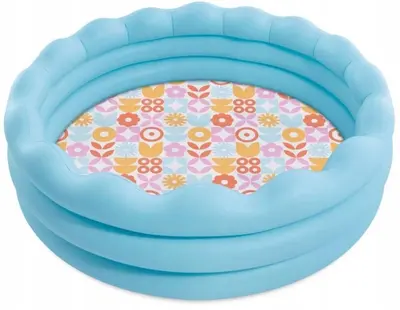 Intex opblaasbaar kinderzwembad wavy edge Ø168x46cm - afbeelding 1