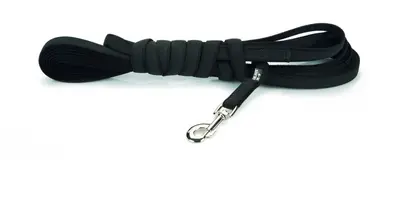 Julius K9 hondenriem antisliplijn+handvat nylon 1000x2cm zwart - afbeelding 1