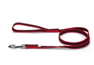 Julius K9 hondenriem antisliplijn+handvat nylon 120x2cm rood