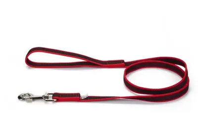 Julius K9 hondenriem antisliplijn+handvat nylon 120x2cm rood