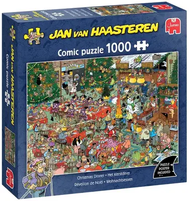 Jumbo puzzel jan van haasteren het kerstdiner 1000st
