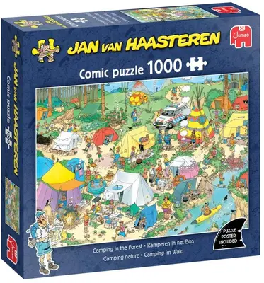 Jumbo puzzel jan van haasteren kamperen in het bos 1000st