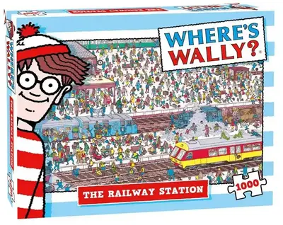 Jumbo puzzel legpuzzel where's wally railway station 1000st