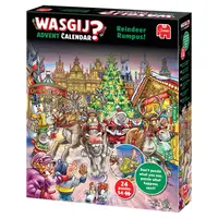 Jumbo puzzel wasgij adventskalender reindeer rumpus! 24x54st - afbeelding 2