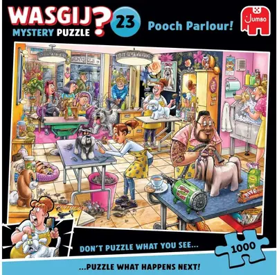 Jumbo puzzel wasgij mystery 23 trimsalon kwispel! 1000st