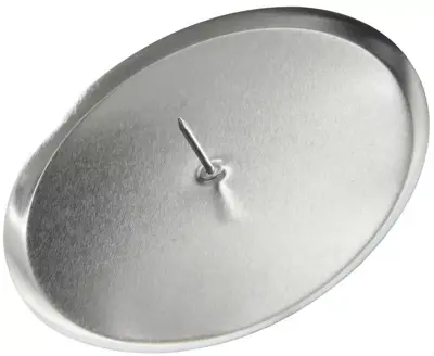 Kaarshouder ijzer advent 6 cm zilver