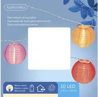 Kaemingk LED lichtslinger Ø7,5 cm x 270 cm kleuren/warm wit - afbeelding 3