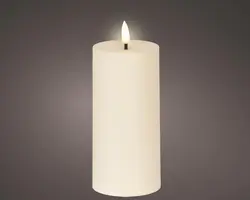 Kaemingk solar kaars plastic crème   Ø7 x 15 cm warm wit kopen?