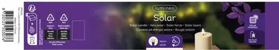 Kaemingk solar kaars plastic crème   Ø7 x 15 cm warm wit - afbeelding 3