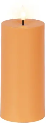 Kaemingk solar kaars plastic oranje Ø7 x 15 cm warm wit - afbeelding 2