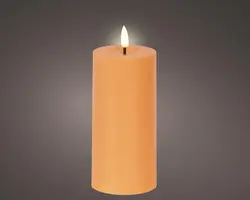 Kaemingk solar kaars plastic oranje Ø7 x 15 cm warm wit kopen?