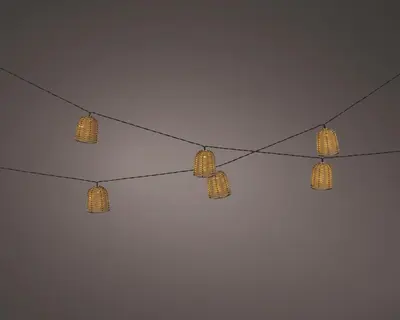 Kaemingk solar lichtslinger Ø6x210x6,5 cm naturel/warm wit - afbeelding 1