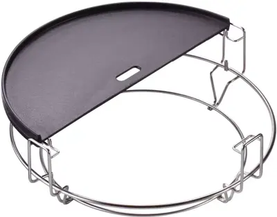 Kamado Joe Half moon bbq grillplaat gietijzer reversible griddle - Classic Joe - afbeelding 1