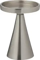 Kandelaar aluminium stompkaars 10x13cm zilver kopen?
