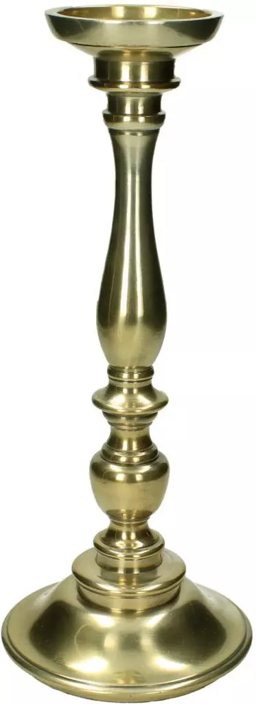 Kandelaar brass goud 14,5x36 cm