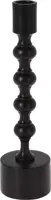 Kandelaar metaal rond 6.5x23.5cm zwart - afbeelding 2