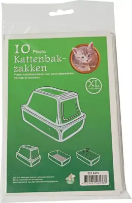 Kattenbakzak pak à 10 stuks, XL 51x20x46 cm