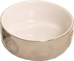 Katteneetbak royal Ø 13 cm, zilver/wit kopen?