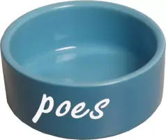 Katteneetbak steen Ø 12 cm, blauw kopen?