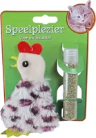 Kattenspeelgoed op kaart pluche haan met catnip vulbaar, 15 cm kopen?