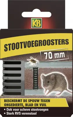 KB Stootvoegrooster RVS 70mm - 10 stuks - afbeelding 1