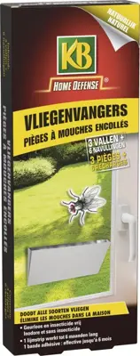 KB Vliegenvangers 3 vallen met 6 navullingen - afbeelding 2