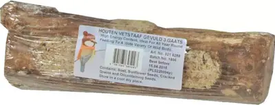 Kejo houten vetstaaf gevuld 3 gaats