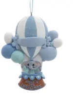 Kerst ornament baby's first christmas olifant ballon 10cm blauw 1 - afbeelding 1