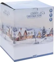 Kerst tafereel LED kabelwagen met geluid en beweging, kleurveranderend 53cm - afbeelding 1