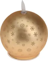 Kerstbal met LED kaars goud Ø 10cm - afbeelding 1