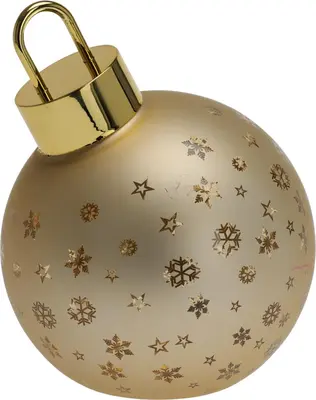 Kerstbal met LED-lampjes Ø 15cm, mat goud - afbeelding 2